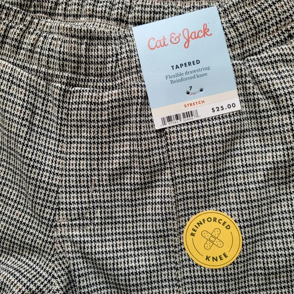 Bundle of 2 Size 7 & 12M Boys Pull On Pintuck Stretchy Pants Plaid - Cat & Jack - Picture 13 of 16